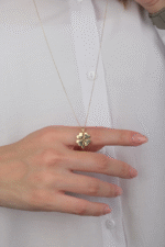 14 Ayar Altın Yonca Kolye 591 - Görsel 4