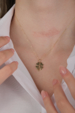 14 Ayar Altın Yonca Kolye 591