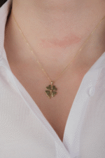 14 Ayar Altın Yonca Kolye 591 - Görsel 3