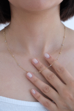 14 Ayar Altın Dorika Toplu Kolye 192 - Görsel 2