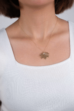 14 Ayar Altın Yaprak Kolye 123 - Görsel 2