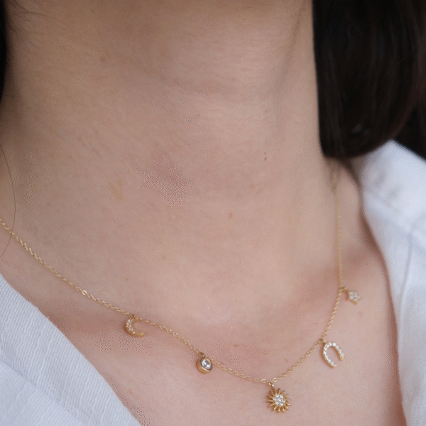 14 Ayar Altın Şans Kolyesi 454