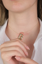 14 Ayar Altın Balon Harf Kolye 582 - Görsel 4