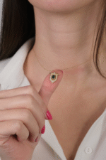 14 Ayar Altın Yeşil Taşlı Kolye 301