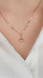 14 Ayar Altın Ataç Zincirli Kolye KLY 771 - Görsel 2