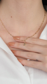 14 Ayar Altın Ataç Zincirli Kolye KLY 771 - Görsel 3