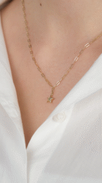 14 Ayar Altın Ataç Zincirli Kolye - Görsel 3