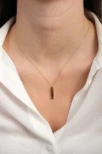 14 Ayar Altın Prizma Kolye 224 - Görsel 2