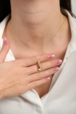 14 Ayar Altın Prizma Kolye 224 - Görsel 4