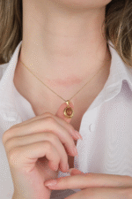 14 Ayar Altın Kumtaşı Kolye 486 - Görsel 3