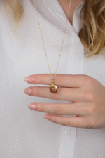 14 Ayar Altın Kumtaşı Kolye 486 - Görsel 4