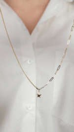 14 Ayar Altın Ataç Zincirli Yıldız Kolye - Görsel 5