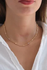 14 Ayar Altın Dorika Toplu Kolye 799