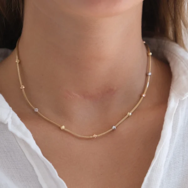 14 Ayar Altın Dorika Toplu Kolye 799