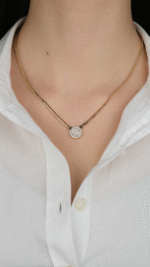 14 Ayar Altın Baget İtalyan Zincirli Kolye 812 - Görsel 3