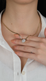 14 Ayar Altın Baget İtalyan Zincirli Kolye 812 - Görsel 5