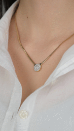 14 Ayar Altın Baget İtalyan Zincirli Kolye 812 - Görsel 2