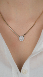 14 Ayar Altın Baget İtalyan Zincirli Kolye 812 - Görsel 4