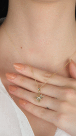 14 Ayar Altın Kutup Yıldızlı Kolye Ucu 483 - Görsel 2