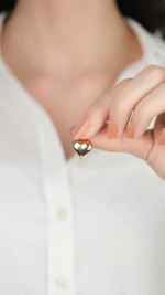 14 Ayar Altın Bombeli Sivri Uçlu Kolye Ucu 463 - Görsel 5