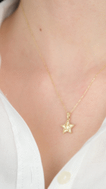 14 Ayar Altın Yıldızlı Kolye Ucu 479