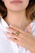 14 Ayar Altın Bombeli Yıldız Kolye Ucu 356 - Görsel 3