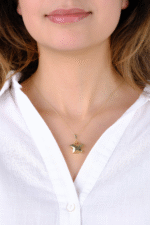 14 Ayar Altın Bombeli Yıldız Kolye Ucu 356 - Görsel 5