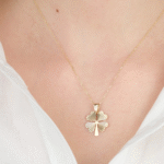 14 Ayar Altın Kalemli Yonca Kolye Ucu 462