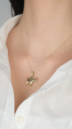 14 Ayar Altın Filli Kolye Ucu 467 - Görsel 3