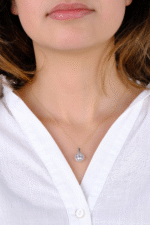 14 Ayar Altın Taşlı Kolye Ucu 224 - Görsel 4