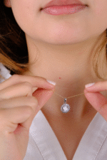 14 Ayar Altın Taşlı Kolye Ucu 224 - Görsel 2