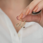 14 Ayar Altın M Harfi Kolye Ucu 514