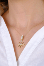 14 Ayar Altın Kalpli Güneş Charm 381 - Görsel 2