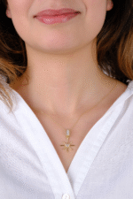 14 Ayar Altın Kalpli Güneş Charm 381 - Görsel 5