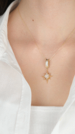 14 Ayar Taşlı Kutup Yıldızlı Charm 475 - Görsel 2