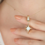 14 Ayar Taşlı Kutup Yıldızlı Charm 475