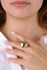 14 Ayar Altın Balon Kalpli Kolye Ucu 355 - Görsel 3