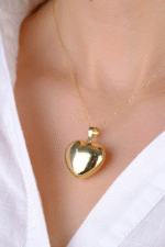 14 Ayar Altın Balon Kalpli Kolye Ucu 355 - Görsel 2