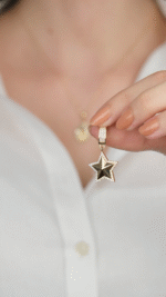 14 Ayar Altın Taşlı Yıldızlı Charm 465 - Görsel 4