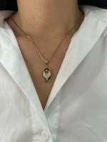 14 Ayar Altın Plakada Anka Kuşu Kolye Ucu 518