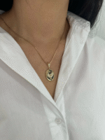 14 Ayar Altın Plakada Anka Kuşu Kolye Ucu 518 - Görsel 3