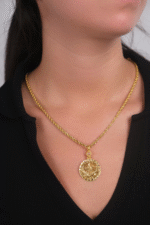 14 Ayar Altın Tuğralı Kolye Ucu 62