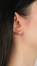 14 Ayar Altın Yıldız Vidalı Küpe - Görsel 2