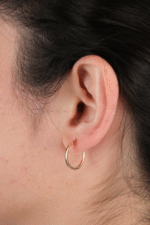 14 Ayar Altın Sade Halka Küpe 836