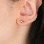 14 Ayar Altın Vidalı Top Küpe 1033