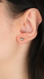 14 Ayar Altın Vidalı Top Küpe 1033