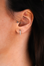 14 Ayar Altın Taşlı Küpe 688