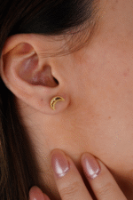 14 Ayar Altın Ay Küpe 681