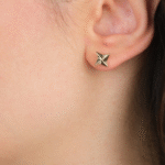 14 Ayar Altın Vidalı Yıldız Küpe 1030