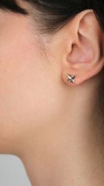 14 Ayar Altın Vidalı Yıldız Küpe 1030 - Görsel 3